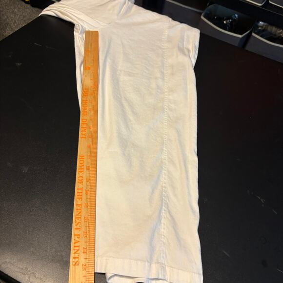 NWT For Cynthia Linen Blend White Crop Pants Wide Leg Summer Vacation Beach - Picture 7 of 7